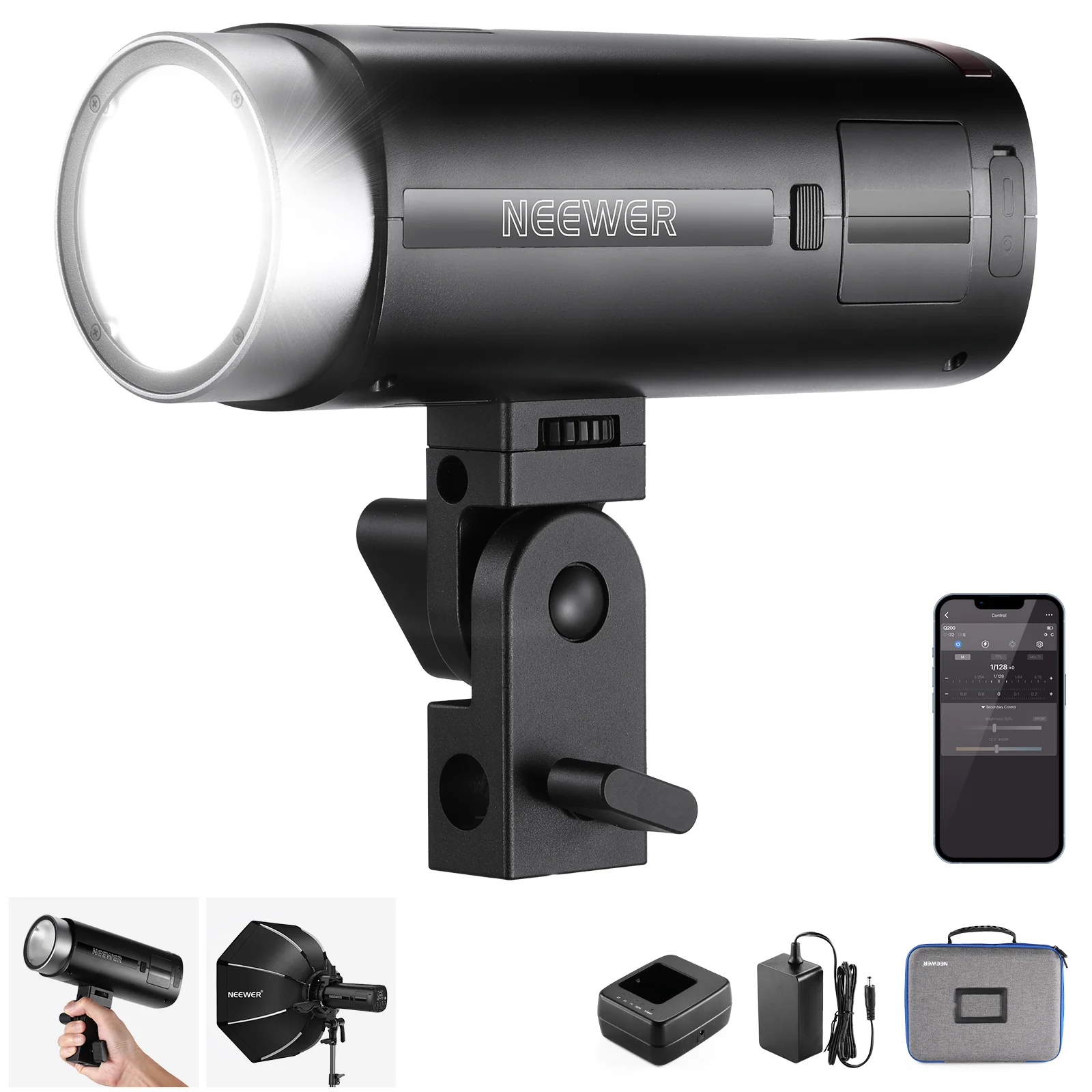 NEEWER Q200 200Ws 2.4G TTL Outdoor Flash with App Control