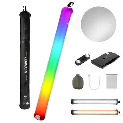 NEEWER BASICS GC30C مصباح تعبئة LED قابل للنفخ محمول باليد , بقدرة 30 واط RGB