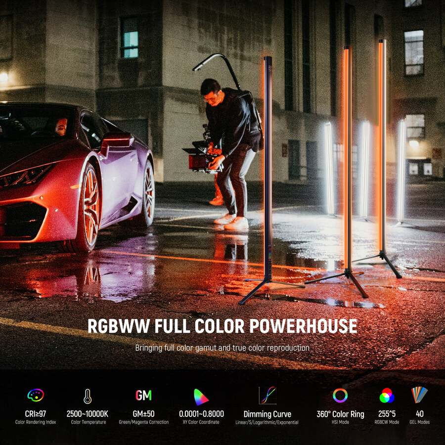 NEEWER TL120C 42W RGB Tube Light with APP/2.4G/DMX Control