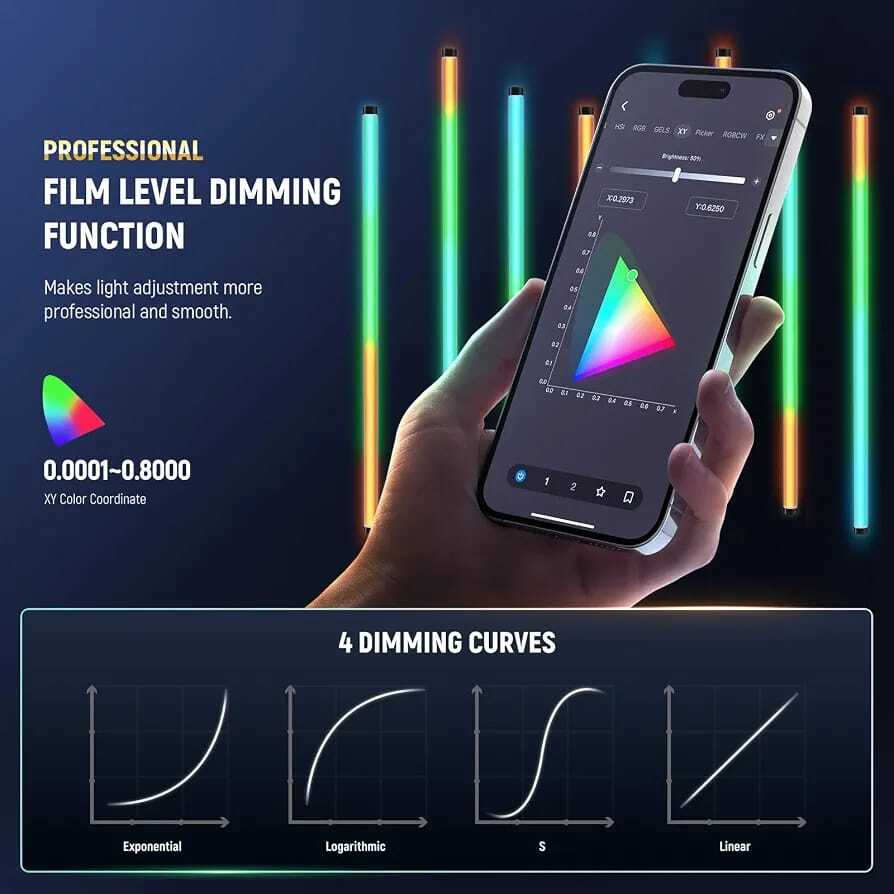 NEEWER TL90C 30W RGB Tube Light with APP/2.4G/DMX Control