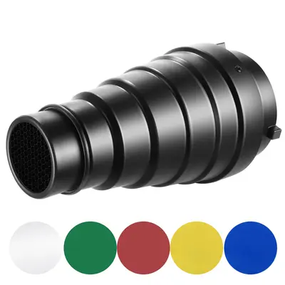 NEEWER NK-NALTP Aluminium Alloy Conical Snoot Kit with Honeycomb Grid