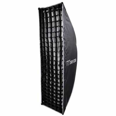 Triopo k3- 30 x 120 cm Softbox with Bowens Mount and Quick Setup + Grid