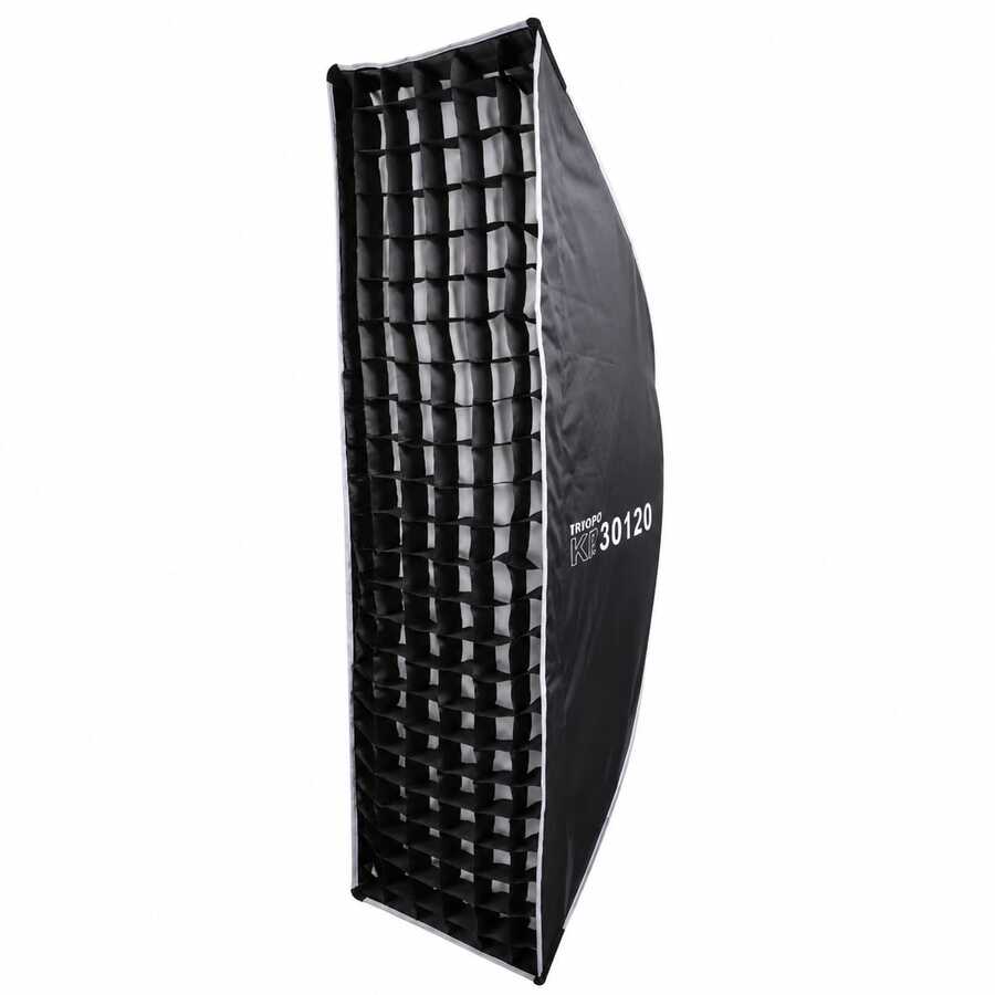Triopo k3- 30 x 120 cm Softbox with Bowens Mount and Quick Setup + Grid