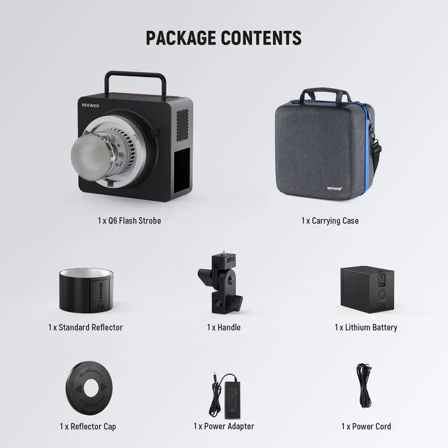 NEEWER Q6 600Ws 2.4G TTL HSS Outdoor Studio Flash