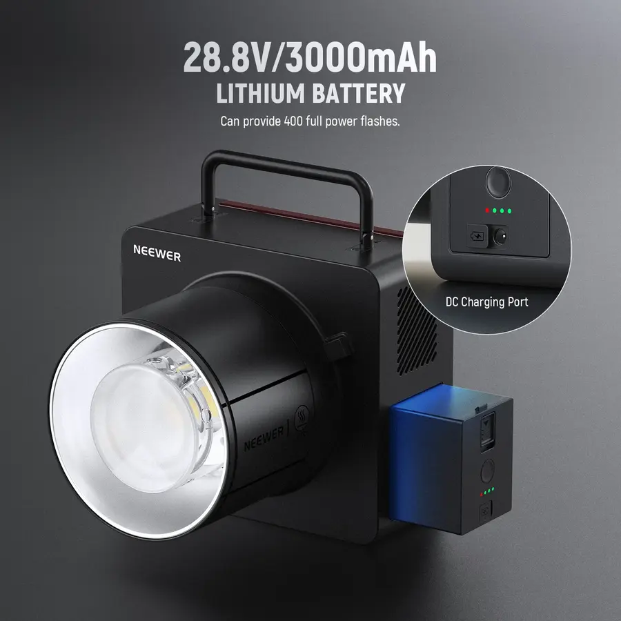NEEWER Q6 600Ws 2.4G TTL HSS Outdoor Studio Flash
