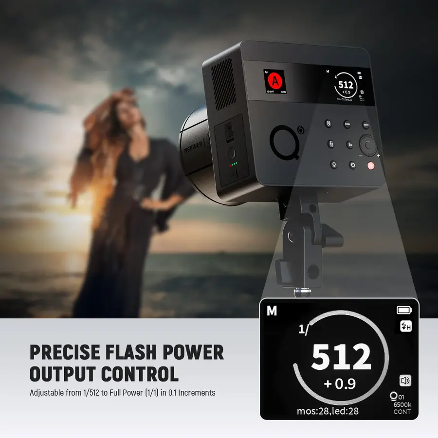 NEEWER Q6 600Ws 2.4G TTL HSS Outdoor Studio Flash
